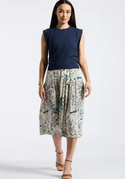 Alanis Women's Sleeveless Top, Navy - KT0206P