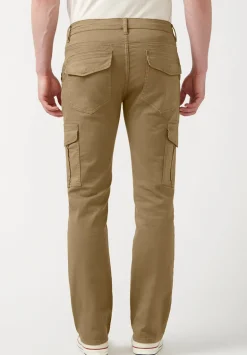 Cargo Joe Men's Straight Leg Pants in Dark Beige - BM22929