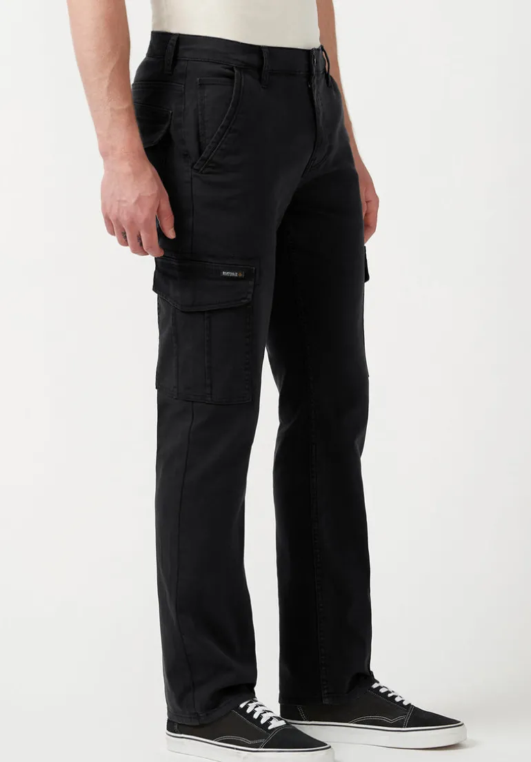 Cargo Joe Men's Straight Leg Pants in Black - BM22929