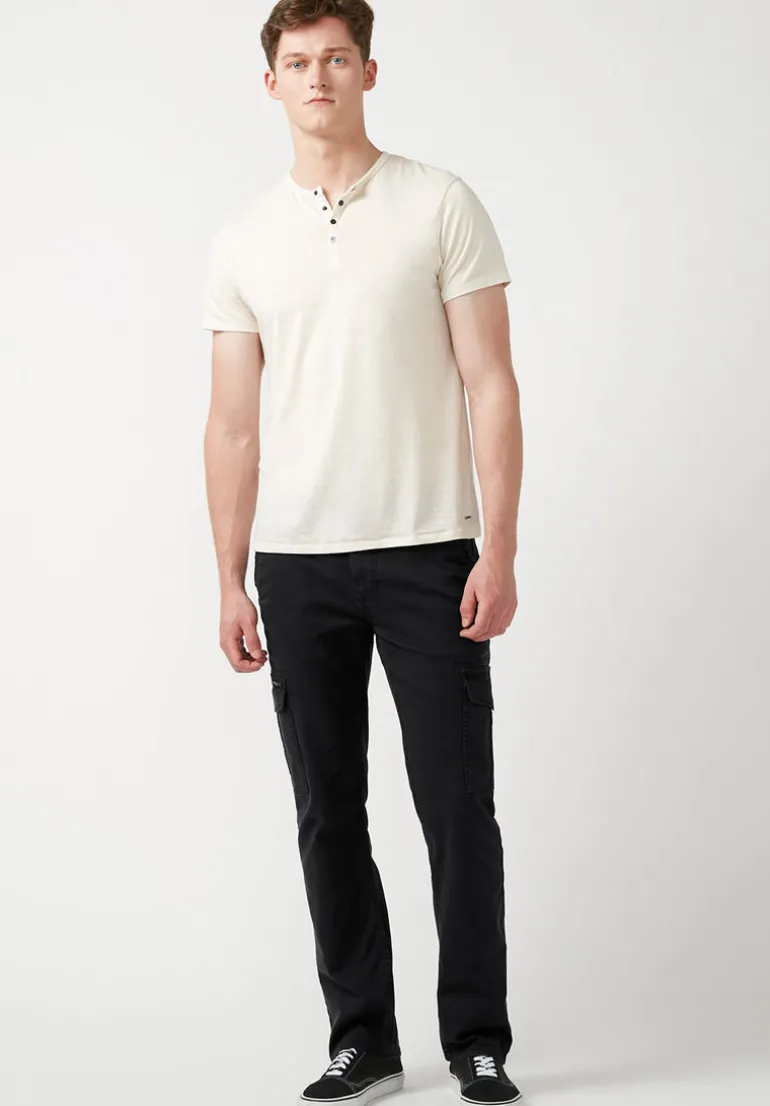Cargo Joe Men's Straight Leg Pants in Black - BM22929