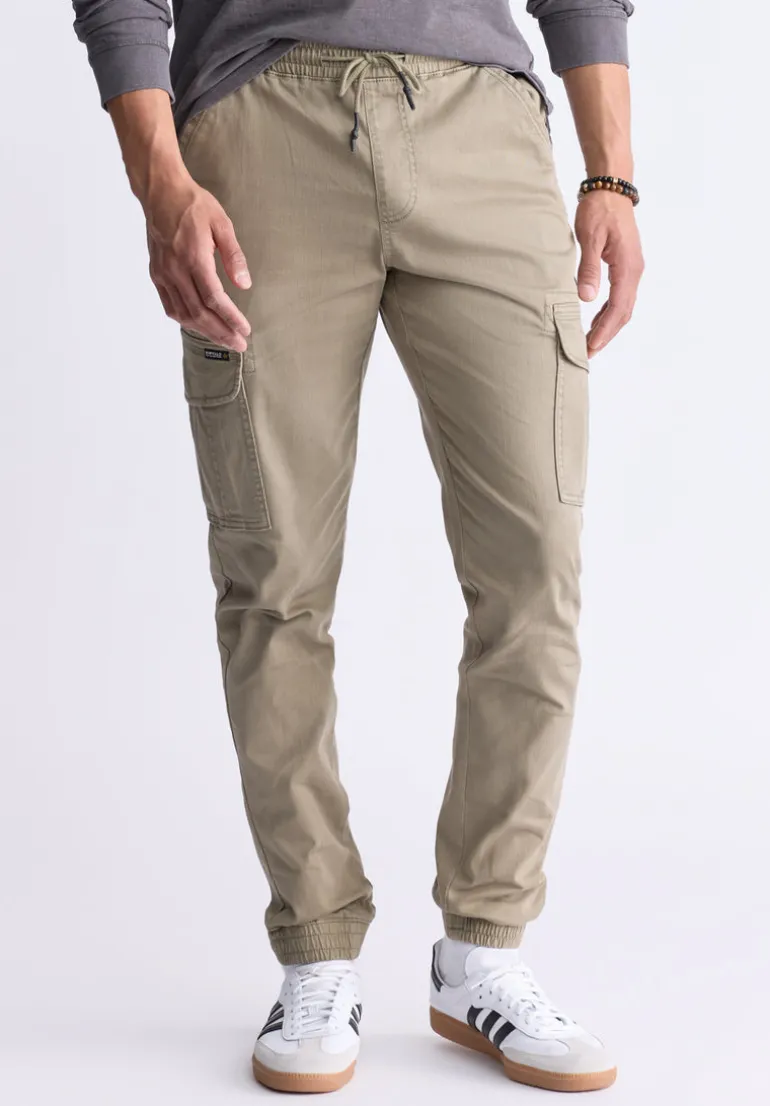 Cargo Tom Men's Jogger Pants in Olive Green - BM22930