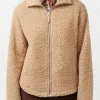 Caterina Women's Full Zip Sherpa Jacket, Vintage Caramel - JK0015F