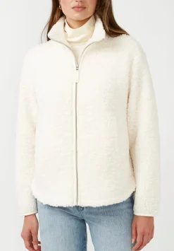 Caterina Women's Full Zip Sherpa Jacket, Marled Oatmeal - JK0015F