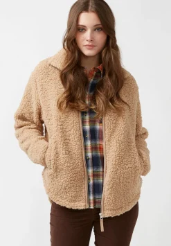 Caterina Women's Full Zip Sherpa Jacket, Vintage Caramel - JK0015F