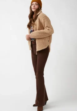 Caterina Women's Full Zip Sherpa Jacket, Vintage Caramel - JK0015F