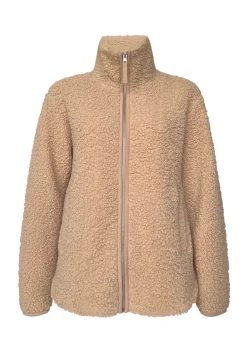 Caterina Women's Full Zip Sherpa Jacket, Vintage Caramel - JK0015F