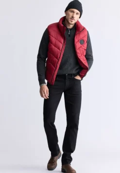 Davies Men's Puffer Vest, Chilli - OBMEF007