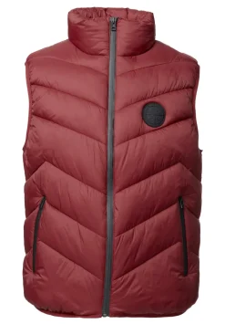 Davies Men's Puffer Vest, Chilli - OBMEF007