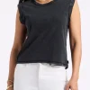 Elayne Women’s Sleeveless Top, Black - KT0230P