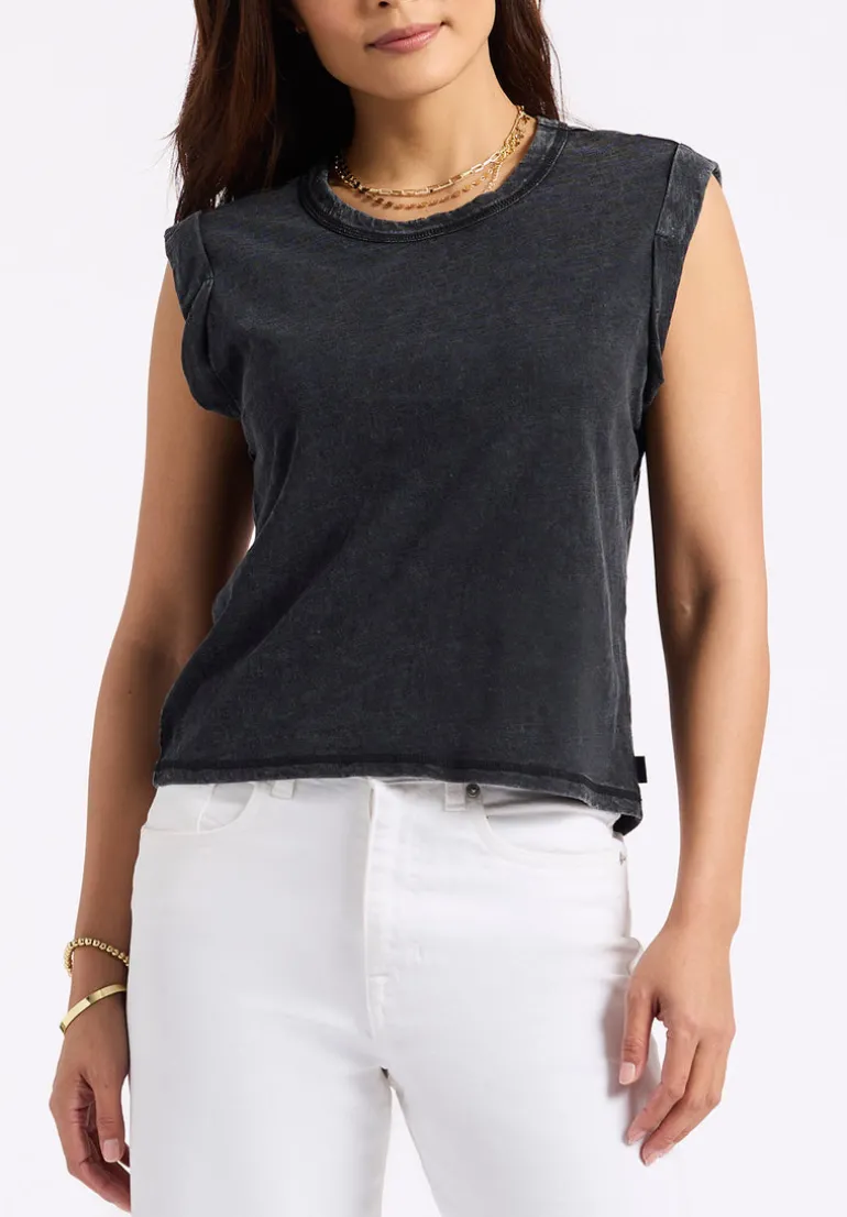 Elayne Women’s Sleeveless Top, Black - KT0230P