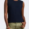 Elayne Women’s Sleeveless Top, Navy - KT0191P