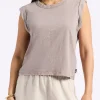 Elayne Women’s Sleeveless Top, Driftwood Brown - KT0230P