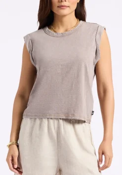 Elayne Women’s Sleeveless Top, Driftwood Brown - KT0230P