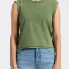 Elayne Women’s Sleeveless Top, Bronze Green - KT0230P