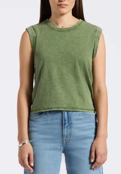 Elayne Women’s Sleeveless Top, Bronze Green - KT0230P