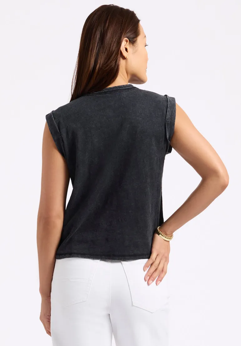 Elayne Women’s Sleeveless Top, Black - KT0230P