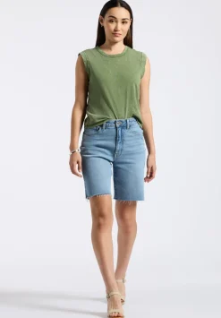 Elayne Women’s Sleeveless Top, Bronze Green - KT0230P