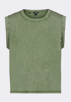 Elayne Women’s Sleeveless Top, Bronze Green - KT0230P