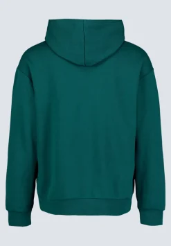 Fabio Men's Hooded Sweatshirt with Chest Pocket, Forest Green - BM24393