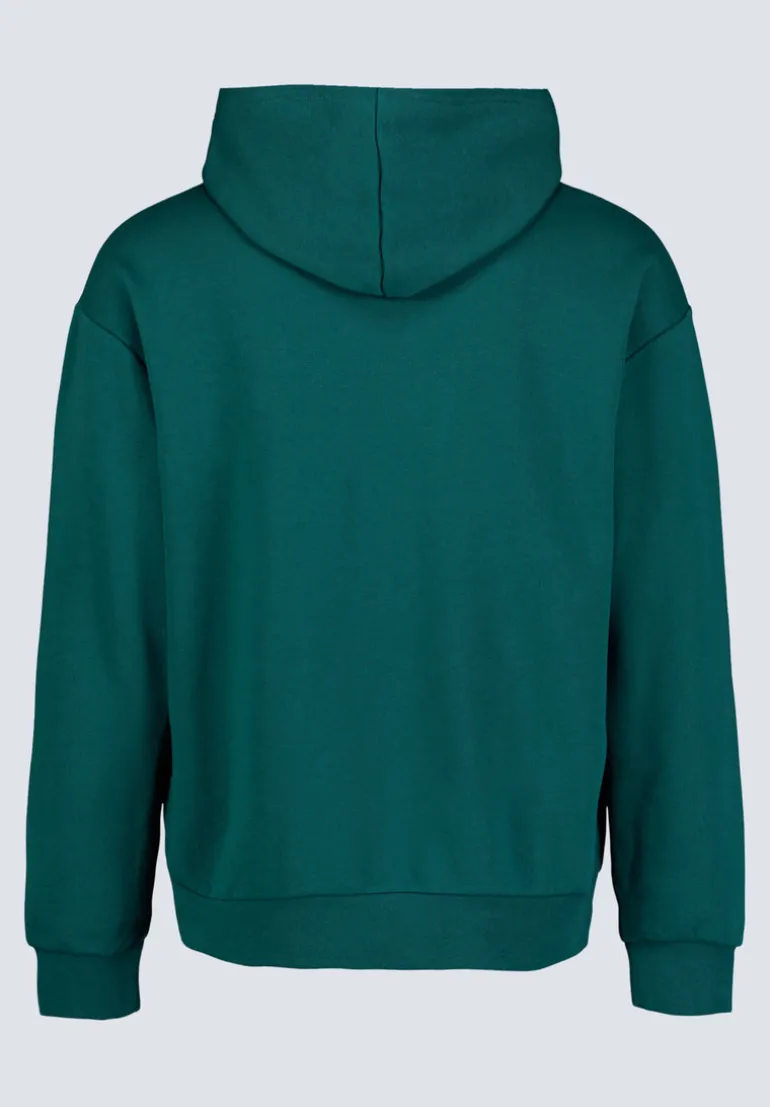 Fabio Men's Hooded Sweatshirt with Chest Pocket, Forest Green - BM24393