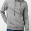 Fadol Men's Embossed Logo Hooded Sweatshirt, Light Heather Grey - BPM13610V