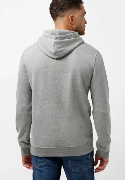 Fadol Men's Embossed Logo Hooded Sweatshirt, Light Heather Grey - BPM13610V