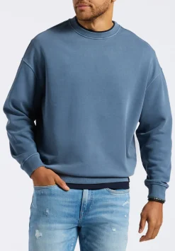 Famke Men's Relaxed Crewneck Sweatshirt, Mirage Blue - BM24541