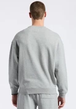 Famke Men's Relaxed Crewneck Sweatshirt, Heather Grey - BM24541