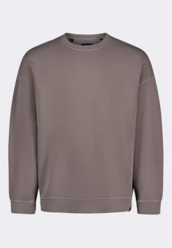 Famke Men's Relaxed Crewneck Sweatshirt, Driftwood Brown - BM24541