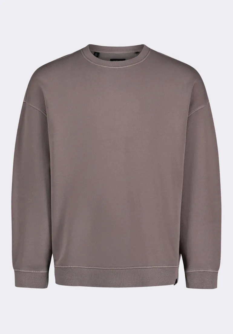 Famke Men's Relaxed Crewneck Sweatshirt, Driftwood Brown - BM24541