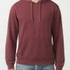 Farman Men’s Lightweight Hooded Sweatshirt, Dark Red - BM24171