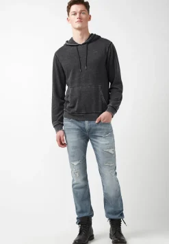 Farman Men’s Lightweight Hooded Sweatshirt, Black- BM24171