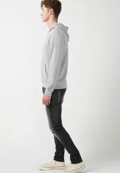 Farman Men’s Lightweight Hooded Sweatshirt, Light Grey - BM24171