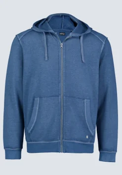 Faseam Men's Hoodie with Front Pocket, Heather Blue - BM24455