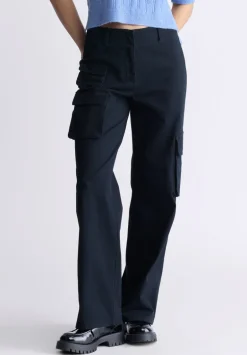 Fellie Women's Cargo Pants, Black - WB0011F