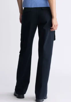 Fellie Women's Cargo Pants, Black - WB0011F
