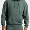 Finley Men's Relaxed Pullover Hoodie, Dark Forest Green - BM24534