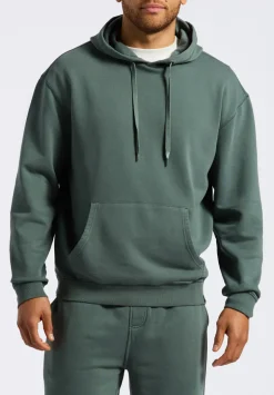 Finley Men's Relaxed Pullover Hoodie, Dark Forest Green - BM24534