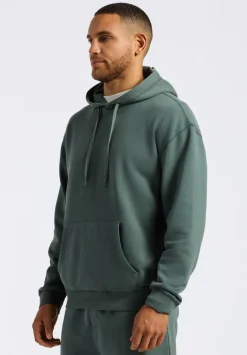 Finley Men's Relaxed Pullover Hoodie, Dark Forest Green - BM24534