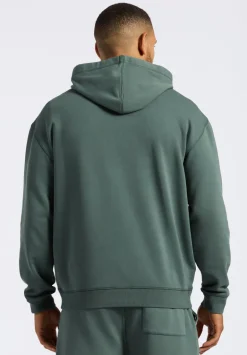 Finley Men's Relaxed Pullover Hoodie, Dark Forest Green - BM24534