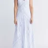 Floriane Women’s Striped Maxi Dress in White - WD0045P