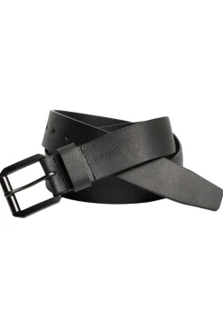 Full Grain Black Buffalo Leather Belt with Blackened Finish - BB1004C04
