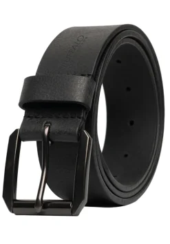 Full Grain Black Buffalo Leather Belt with Blackened Finish - BB1004C04