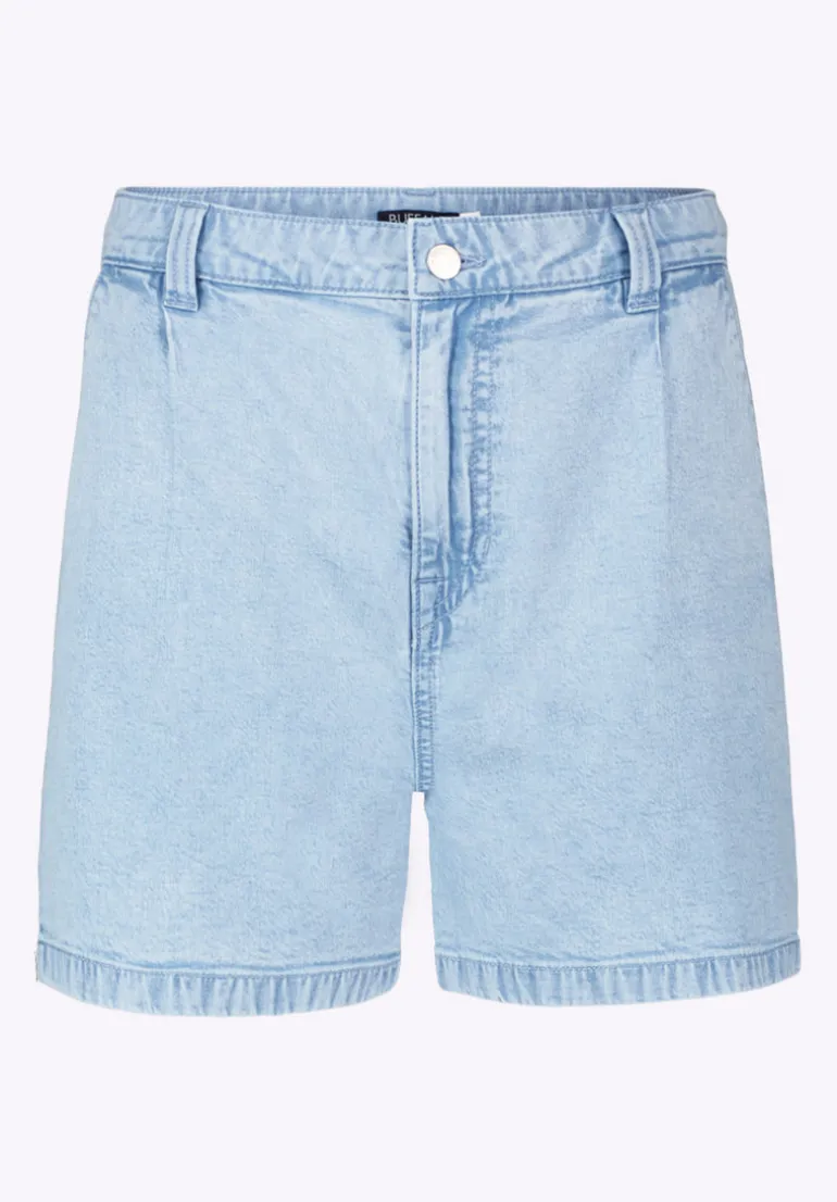 Gaga Women's Casual Denim Shorts, Bleached Blue - BL16073