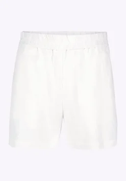 Giustina Women's Linen Blend High-Waisted Shorts, Off-White - WB0015P
