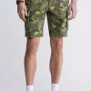 Hackman Men's Printed Cargo Shorts, Sphagnum - BM24265
