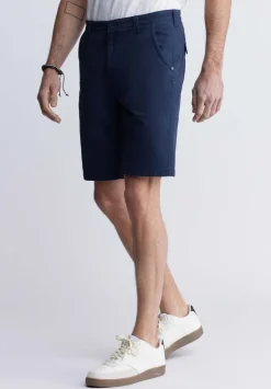 Hadrian Men's Flat Front Shorts, Midnight Blue - BM24266