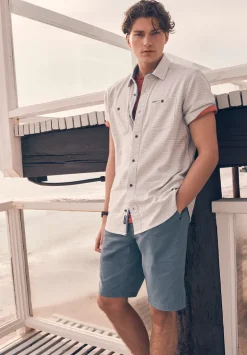 Hadrian Men's Flat Front Shorts, Mirage Blue - BM24266