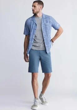 Hadrian Men's Flat Front Shorts, Mirage Blue - BM24266
