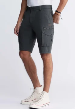 Hiero Men's Cargo Shorts, Charcoal - BM24270